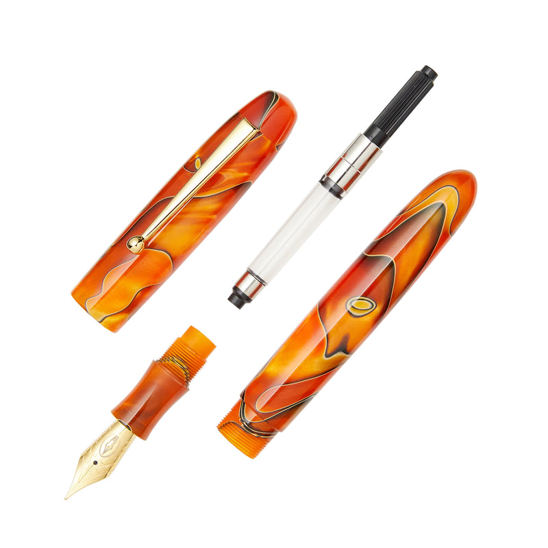 Edison Collier Fountain Pen - Persimmon Swirl