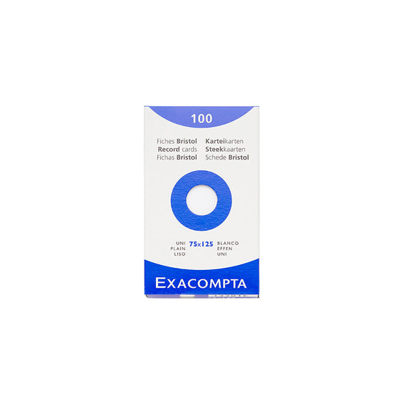 Exacompta White Index Cards (3 x 5) - Blank