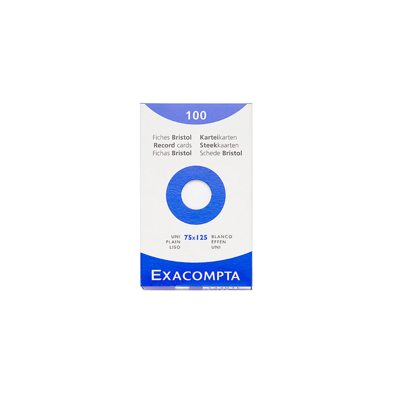 Exacompta White Index Cards (3 x 5) - Blank