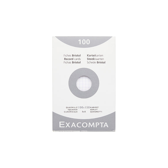 Exacompta White Index Cards (4 x 6) - Graph