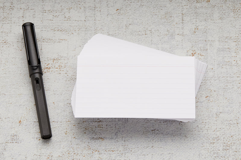 Exacompta White Index Cards (3 x 5) - Lined