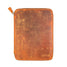 Galen Leather Zippered A5 Notebook Folio - Crazy Horse Brown