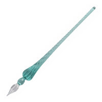 Jacques Herbin Round Glass Dip Pen - Green