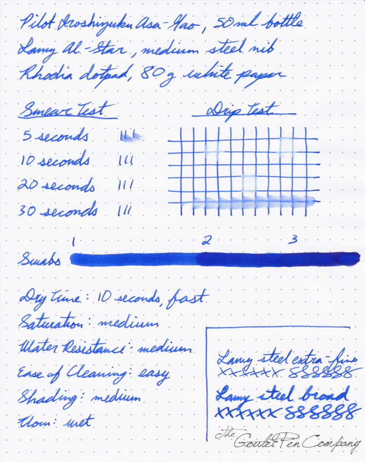 Pilot Iroshizuku Asa-gao - Ink Sample