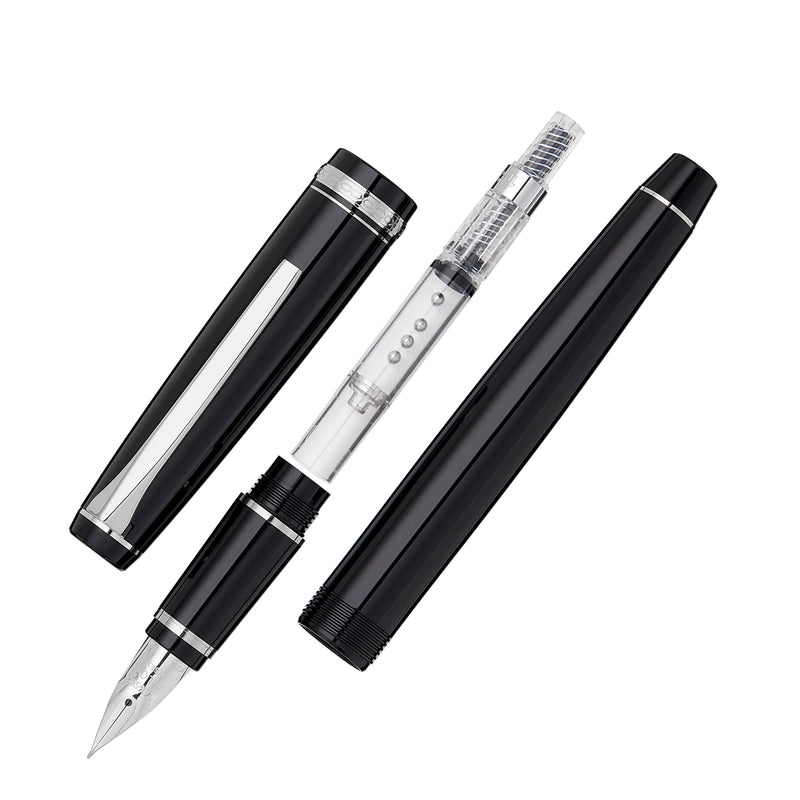 Pilot Falcon Fountain Pen - Black/Rhodium