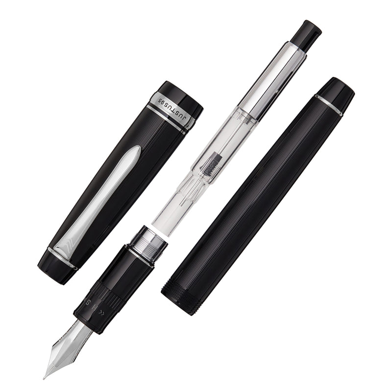 Pilot Justus 95 Fountain Pen - Black/Rhodium