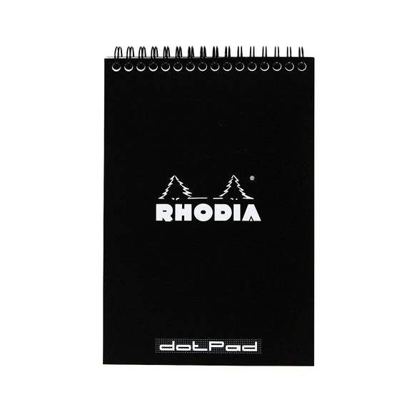 Rhodia No. 16 Top Wirebound A5 Notebook - Black, Dot Grid
