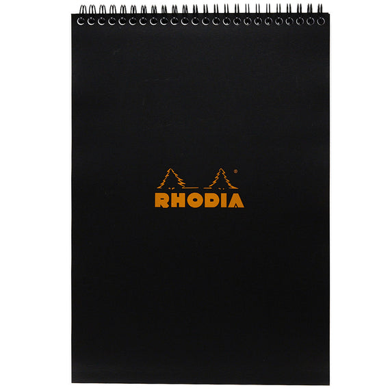 Rhodia No. 18 Top Wirebound A4 Notebook - Black, Lined