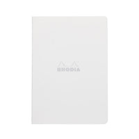 Rhodia Classic Side Staplebound A5 Notebook - Ice White, Lined