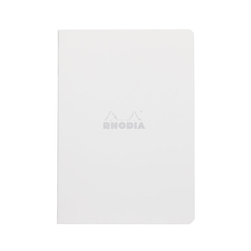 Rhodia Classic Side Staplebound A5 Notebook - Ice White, Lined