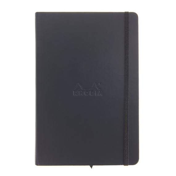 Rhodia A5 Webnotebook in Black on a white background