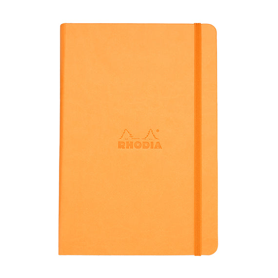 Rhodia A5 Webnotebook in Orange on a white background