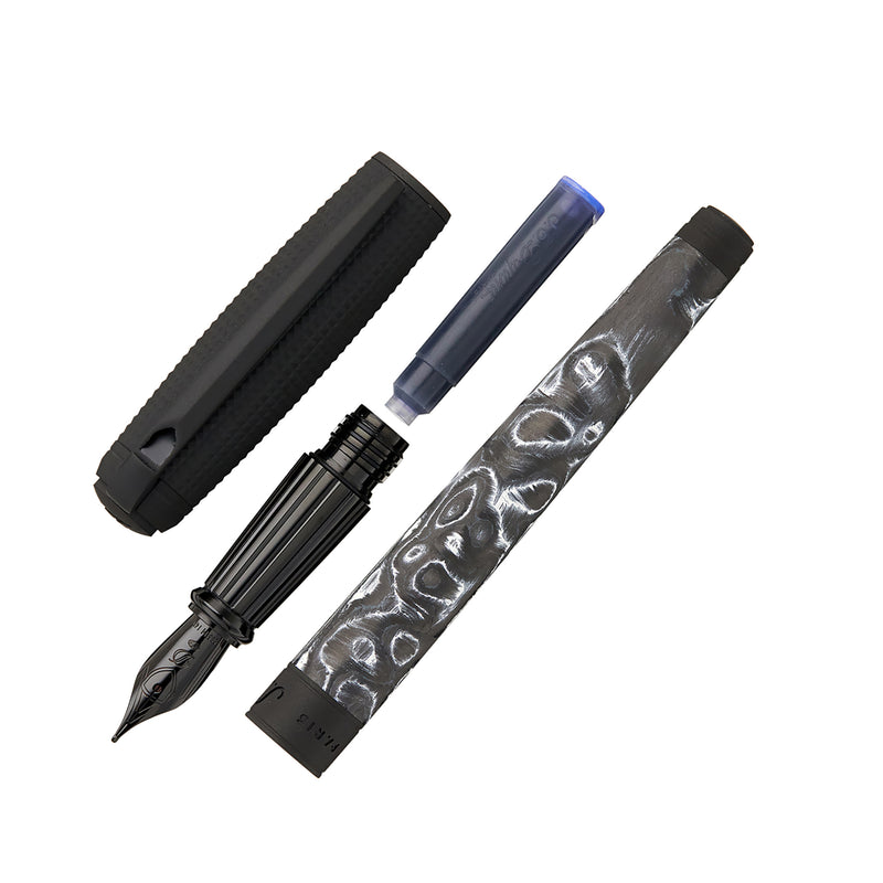 S.T. Dupont Line D Large Carbon Fountain Pen - Dark Storm