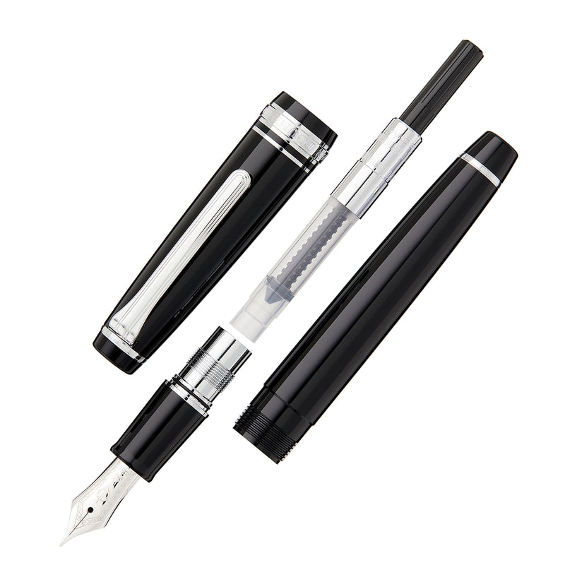 Sailor Pro Gear Slim Fountain Pen - Black/Silver