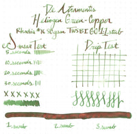 De Atramentis Pearlescent Heliogen Green-Copper - Ink Sample