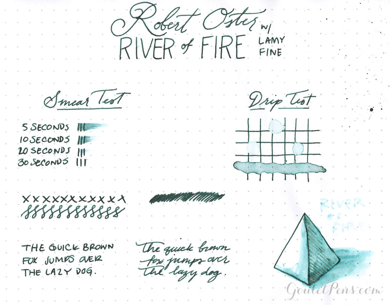 Robert Oster River of Fire - Ink Sample