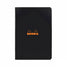 Rhodia Classic Side Staplebound A5 Notebook - Black, Lined