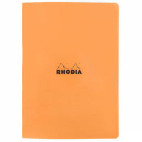 Rhodia Classic Side Staplebound A4 Notebook - Orange, Lined